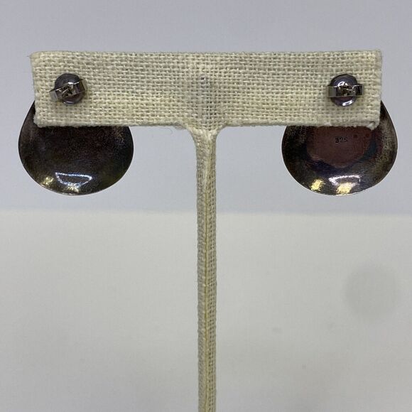 Sterling Silver Turquoise Teardrop Earrings Posts Pierced Vintage - Picture 5 of 9